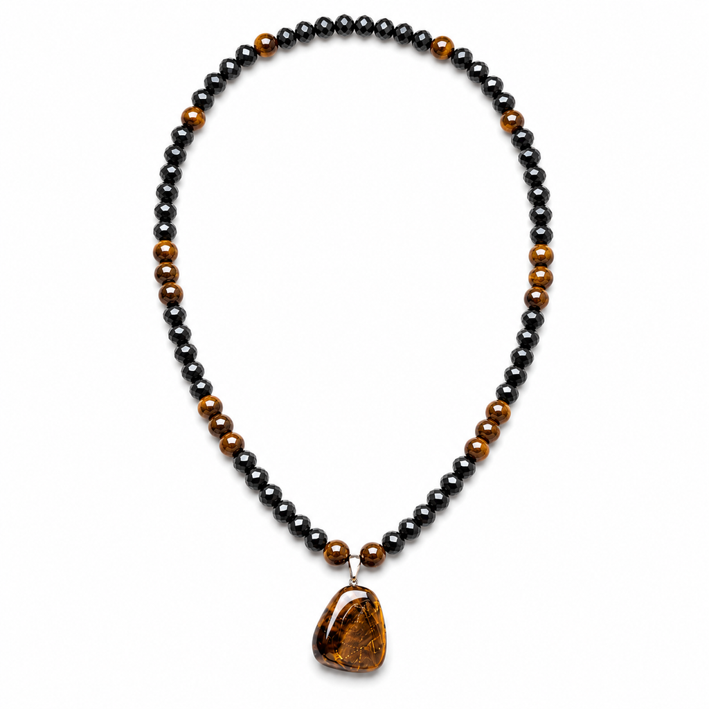 ARPURRAINA Money Attraction Necklace with Tiger Eye Pendant Healing Crystal Stone