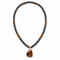 ARPURRAINA Money Attraction Necklace with Tiger Eye Pendant Healing Crystal Stone