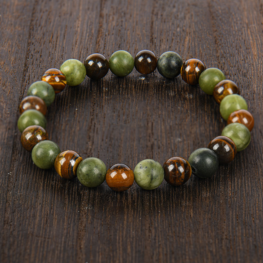 ARPURRAINA Tiger Eye Stone Crystal Bracelet Money Attraction Bracelet Attracts Wealth, Stretchable- Unisex Jewelry Gift glass  beads pulsera  amatista unity  bracelet protection bracelet encouragement gift fashion artificial Colorblock Beaded