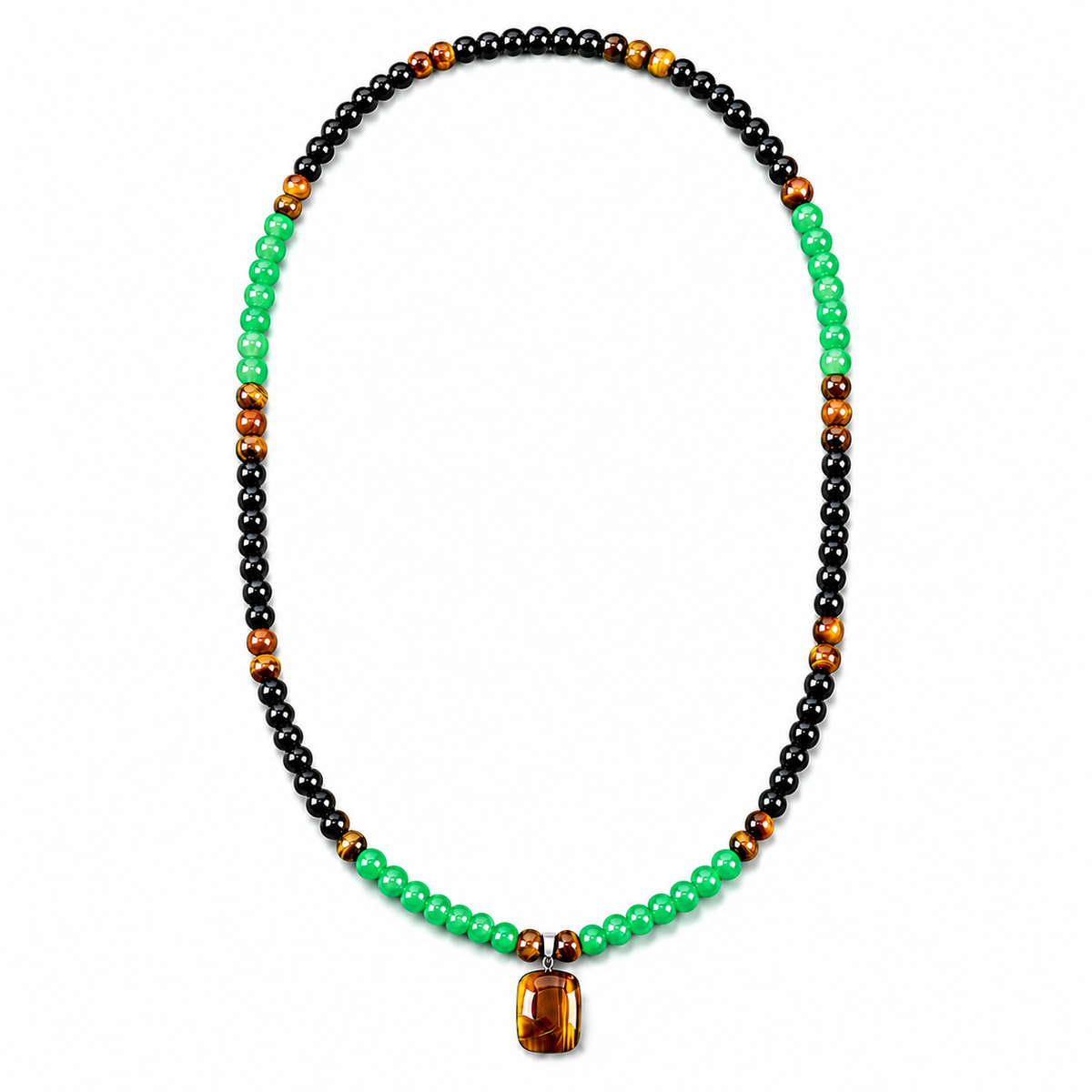 ARPURRAINA Money Attraction Necklace With GreenAventurine & Tiger Eye  Pendant