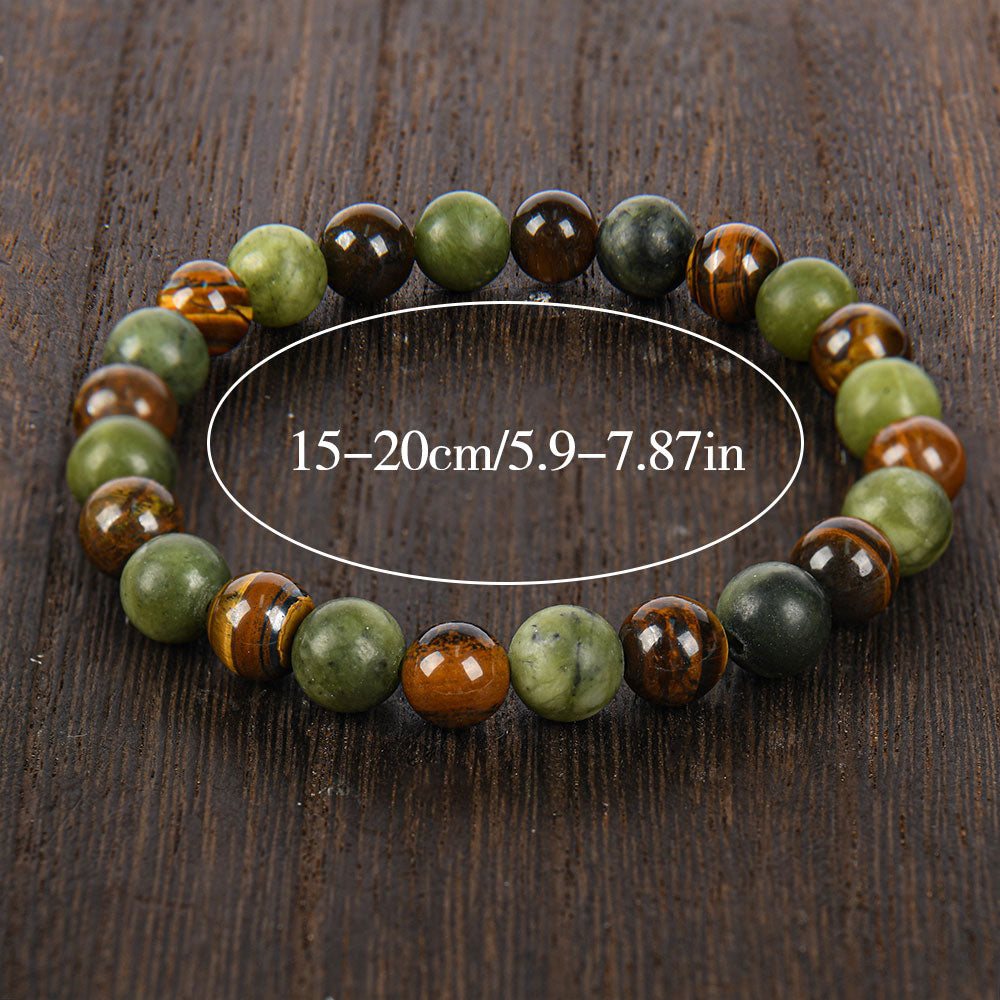 ARPURRAINA Tiger Eye Stone Crystal Bracelet Money Attraction Bracelet Attracts Wealth, Stretchable- Unisex Jewelry Gift glass  beads pulsera  amatista unity  bracelet protection bracelet encouragement gift fashion artificial Colorblock Beaded