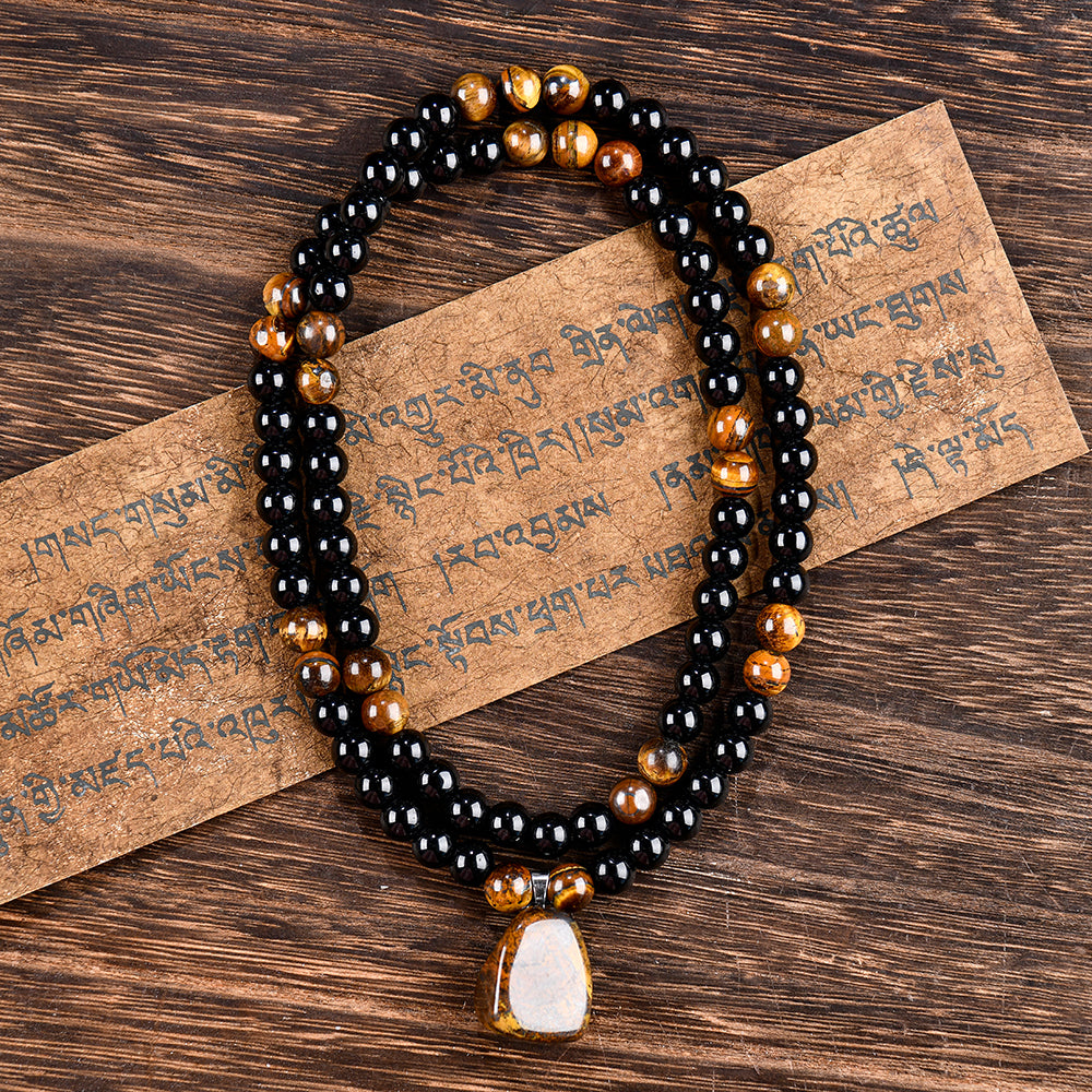 ARPURRAINA Money Attraction Necklace with Tiger Eye Pendant Healing Crystal Stone