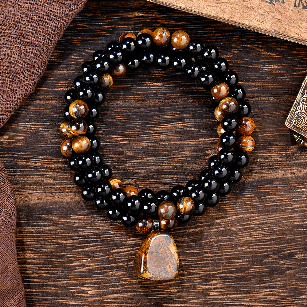 ARPURRAINA Money Attraction Necklace with Tiger Eye Pendant Healing Crystal Stone