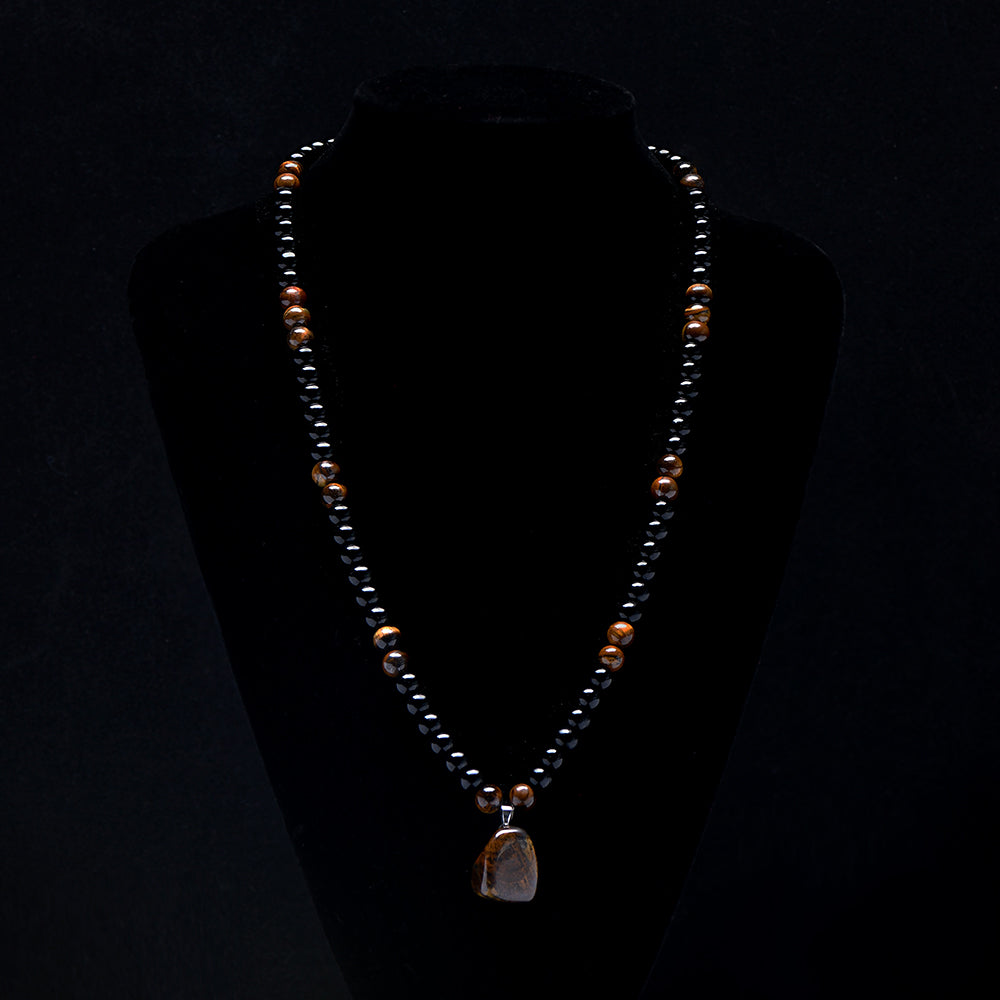 ARPURRAINA Money Attraction Necklace with Tiger Eye Pendant Healing Crystal Stone