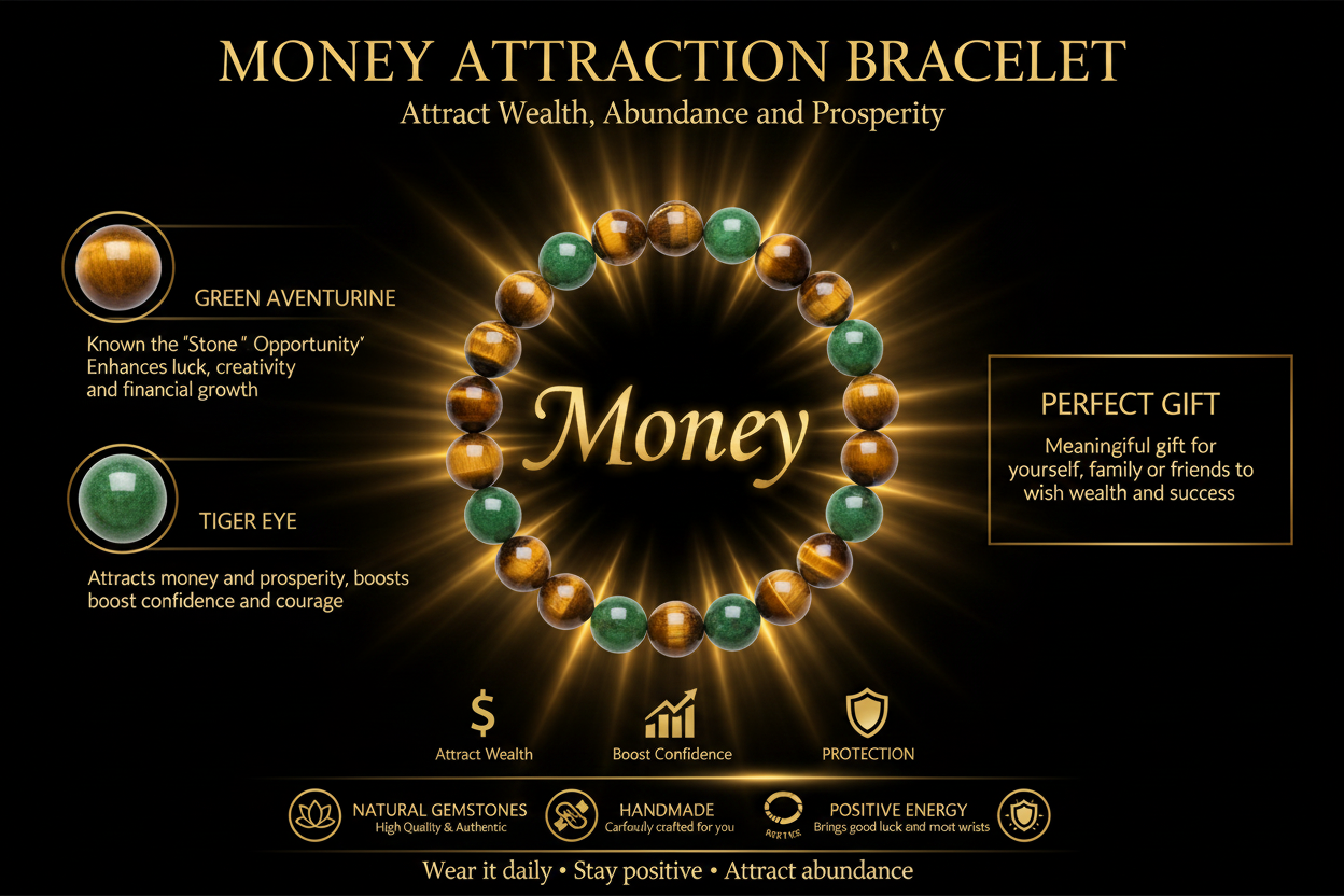 Money Attraction Bracelet - 黑金奢华Banner